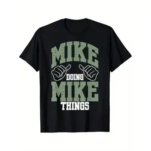 Summer t Shirts [Funny Mike T-Shirt] 100% Cotton Funny Mike Birthday T-Shirt | S - XXXL, Black, Birthday Gift for Mike