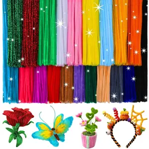 2000 count Pipe Cleaners, Pipe Cleaners Chenille Stem 20 Assorted Colors, Craft Supplies Include Pom Poms Googly Eyes for Mother's Day Decorations DIY Arts Crafts Project