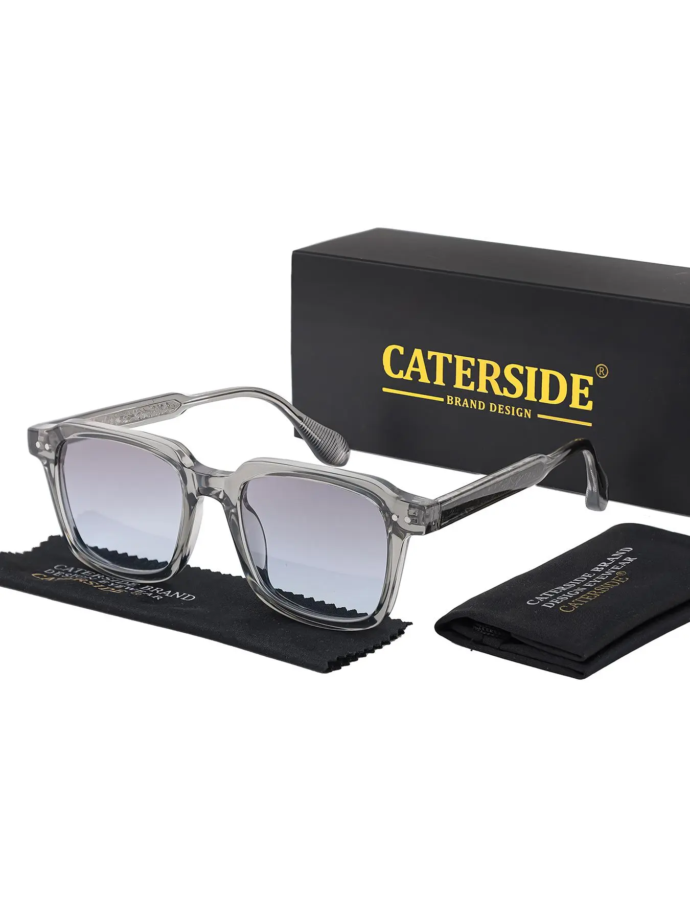 Unisex Vintage Rectangle Frame Sunglasses, Trendy Casual Sunglasses for Everyday Use, Fashion Accessories for Outdoor Activities