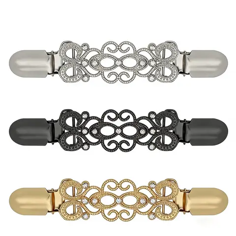3 Pcs Cinch Clips, Vintage Sweater Clips for Shirt, Dress, Shawl & Cardigan, Fashion Styling Accessory