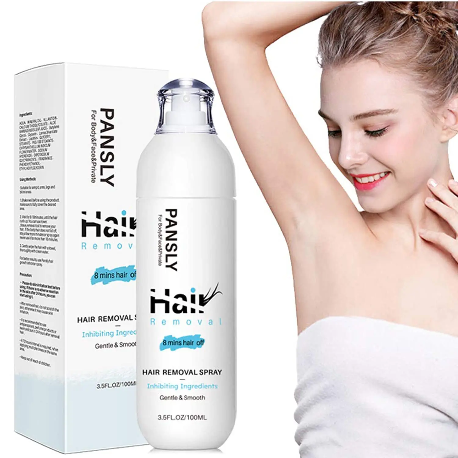 PANSLY Hair Removal  for Women, for Unwanted Hair in Underarms, Private Parts, , Sensitive Formula Suitable for All Skin Types Body Care ；depilatory；depilatories；depilatory  hair removal  hair rr m oval cream Gentle Wax Smooth Comfort Cosmetic