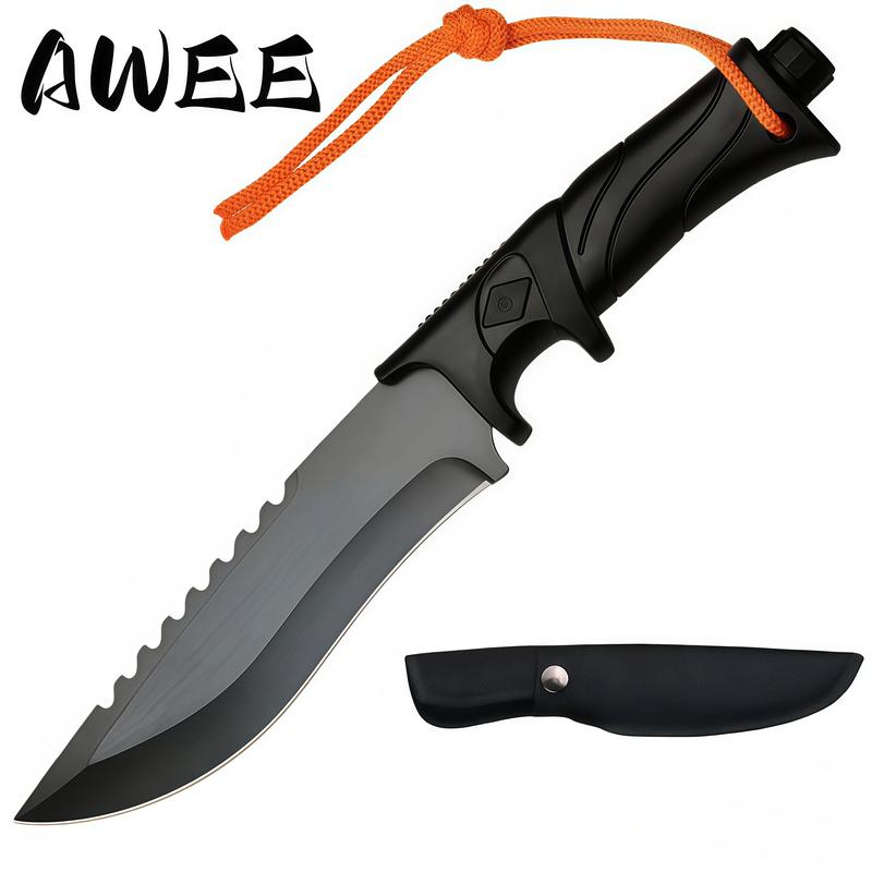 Unique Father's Day Gift - Compact Stainless Steel Pocket Knife with Sheath | High Hardness for Camping Hiking Fruit Cutting & Emergency Use