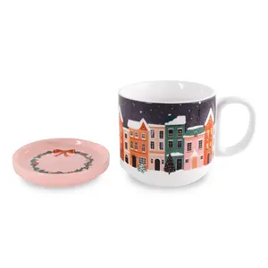 Steel Mill & Co. Ceramic Mug with Coaster Lid