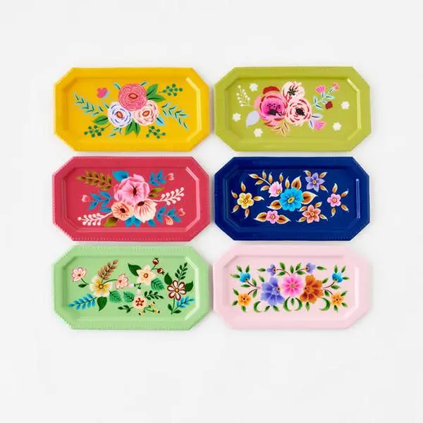 {One Hundred 80 Degrees} Hand Painted Floral Tray