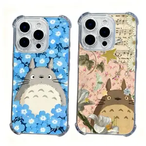 Cute Cartoon T-Totoro Healing Art Style Phone Cases for IPhone 17 16 15 14 13 12 11 Promax Pro Air Plus Shockproof Cover Casing Protection Best Gifts for Valentine Christmas Birthday Kids or Fans