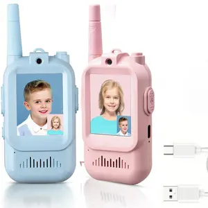 Walkie Talkie for Kids with Video: 2 Pack Rechargeable Toddler Toys withHD Camera & Voice changer, Long Range Gift Toys for Boys & Girls Ages3-8 for Perfect forOutdoor Play & Indoor Fun,Holiday Gifts For Children, Christmas Gifts