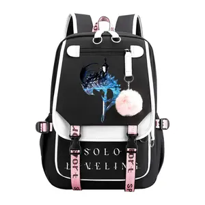 【Solo Leveling Backpack】17" Waterproof Daily Carry with Anime Design - Lightweight Durable Material, 8 Pockets & Adjustable Straps, Easy-Clean +  Free Plush Charm for Commuting/Travel
