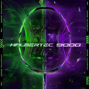 LI-NING Halbertec 6000 (4U)& Halbertec 9000 Badminton Racket - Pearl White & Light Jade Green Enhanced Defensive Coverage Shock Absorption Medium Flex Shaft AYPU007