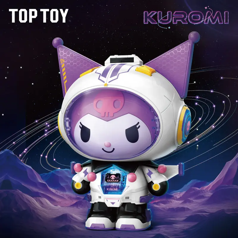 TOPTOY Kuromi Interstellar Voyage Large Interlocking Buildable Blocks Kit, Brick Art, Space Adventure Art, Exquisite Collectible, Fun to Assemble, Durable, Gift-Ready Cute Toy for Kids & Kuromi Fans, Room Decoration
