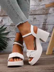 Women's Wedge Sandals, 8cm Thick Sole, Adjustable Anklet Strap, Waterproof & Non-Slip, Casual Style, Suitable for Various Occasions
