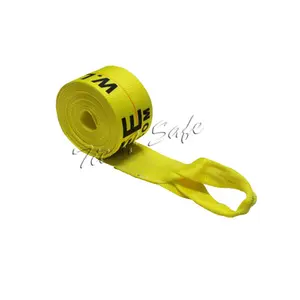 Tie 4 Safe 10-Piece Yellow 4 In.x 30 Ft. Winch Straps with Loop End - 15,000 lbs Break Strength, 5,400 lbs Working Load Limit, Tie-Down Safety Design