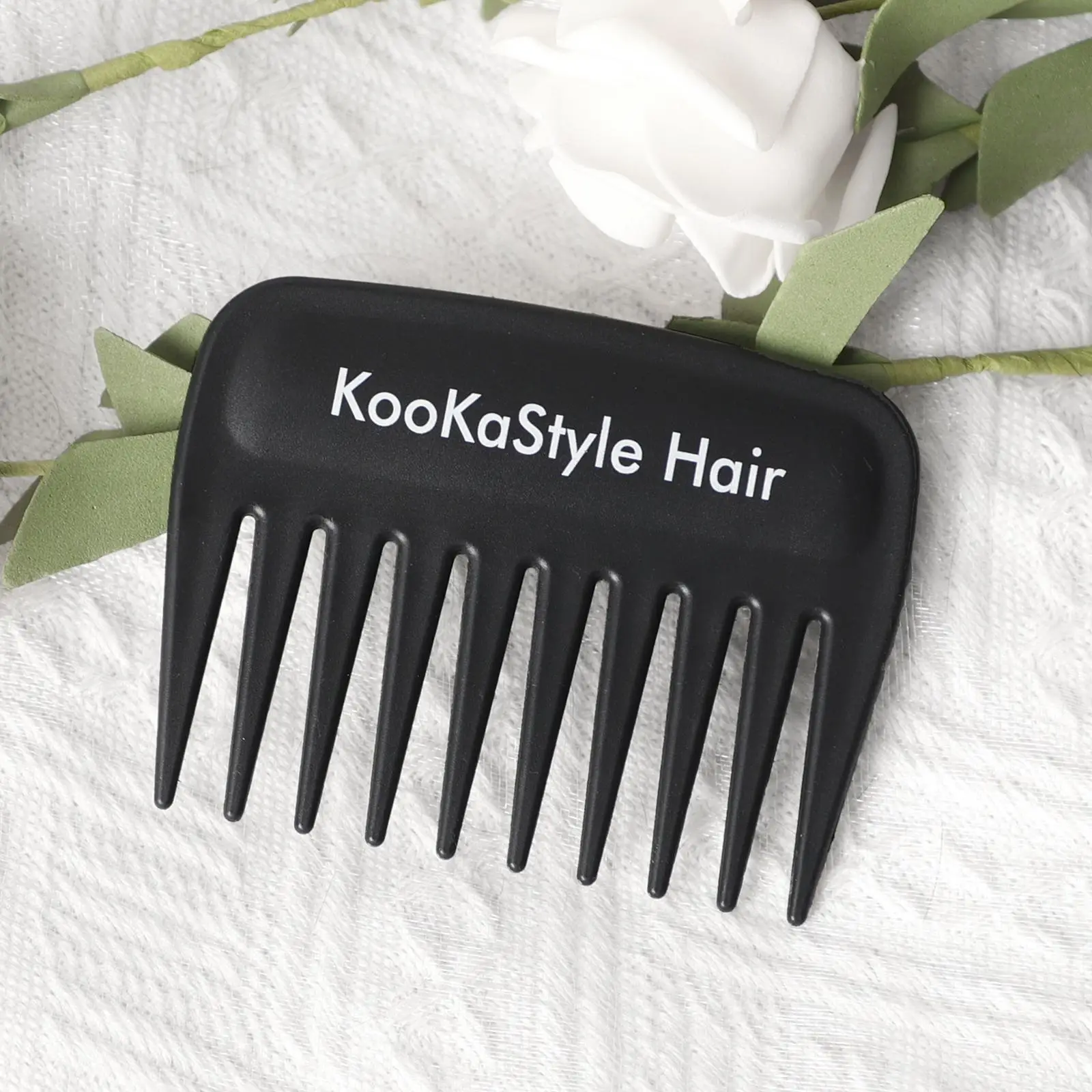 [KooKaStyle] Wide Tooth Comb, Portable Anti-static Comb for Human Hair Synthetic Hair Extensions Wigs Hairpieces, Styling Hair Comb for Straight Wavy