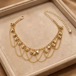 Bohemian Fringe Bell Anklet – Stylish Elegant Design, Perfect for Daily Outfits & Vacation Looks