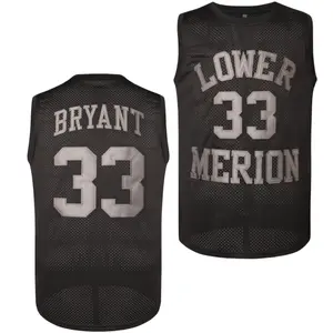 Men'S #33 Black Basketball Jersey - Embroidered "Lower 33 Merion" Design, All-Season Wear, Breathable & Lightweight, Perfect for Sports & Casual Outfits, Sports Jersey | Sleek Basketball Top | Allseason Jersey, Basketball Jersey