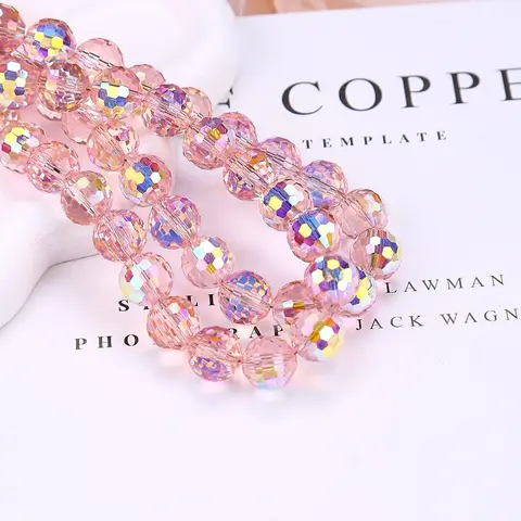 【C006】 AB Color Faceted Teardrop & Rondelle Crystal Glass Loose Beads Bulk, Beading Supplies, Craft Supplies for Adults, AB Color Shimmer with Soft Glow, for Jewelry Making Kits (Necklace, Bracelet, Earring)