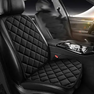 New Car Seat Cushion with Diagonal Grid Design, Plush Material, Comfortable & Warm, Easy Installation, Suitable for All Seasons, Vehicle