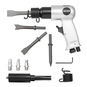 VEVOR Air Hammer, 4500BPM Pneumatic Hammer with Rust Removal Air Needle Scaler & 4PCS Chisels Round Shank, Lightweight & Compact Air Chisel Pneumatic Shovel Tool for Cutting Scraping Demolishing