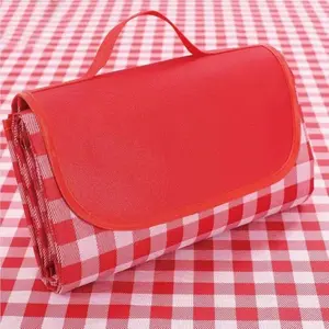 Extra Large Picnic Outdoor Blanket, Waterproof Foldable Blankets Gingham Picnic Mat For Beach, Camping Grass Lawn Park Accessories Suitable For Beach Camping, Hiking, Family Concerts, Portable Beach Blankets
