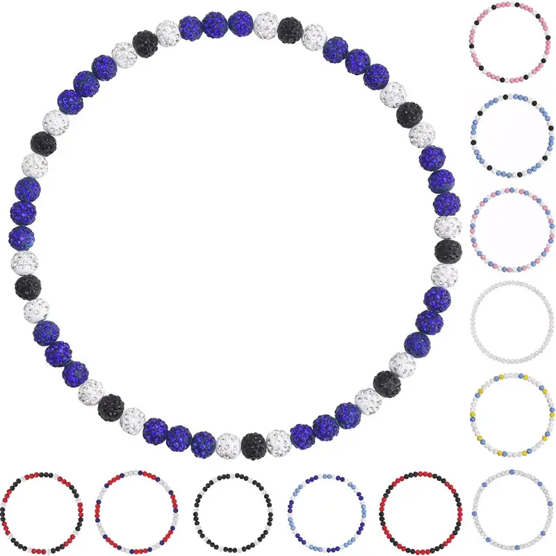 Baseball Ice Necklaces - Baseball Beaded Necklace - Bling Baseball Necklace - Athlete Inspired Rhinestone Necklace Accessories Gift for Men Women Jewellery