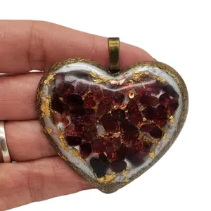 Orgone Technology Device EMF Shielding Pendant with Adjustable Cord for Comfort and Well-Being handmade jewelry heart style fashion woman