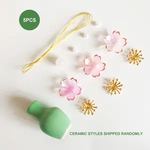 Mini Ceramic Fridge  DIY Kit, Creative DIY Flower   Set, 5PCS Mini Ceramic Fridge Decorating Material Pack for Home Decoration, Aesthetic  Decor  for Kitchen & Room Decor Gift Gift