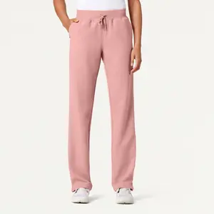 Xenos Essential Knit-Waist Scrub Pant - Mauve Soft Hem