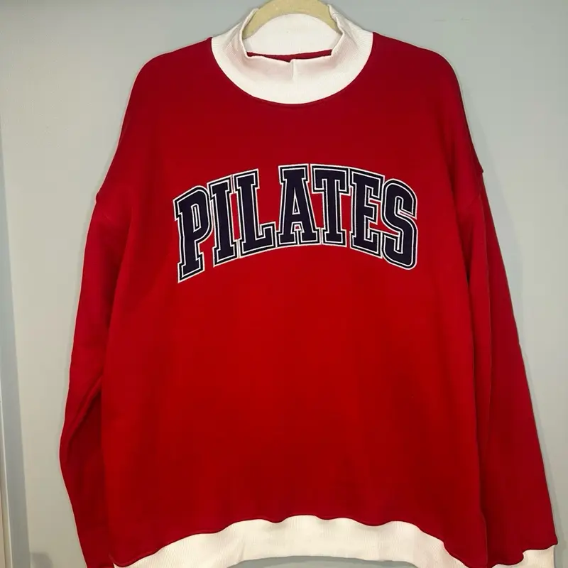 Pilates Dual Toned Embroidered Mockneck Pilates Dual Toned Embroidered Mockneck