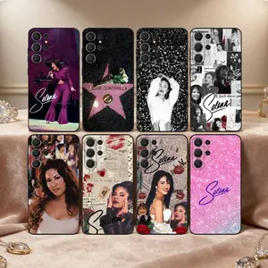 Singer S-Selena Q-Quintanilla 90S Phone Case For Samsung S26,S25,S24,S23,S22,Ultra,Plus,For iphone 17 16 15 14 13 12 11 17Air Plus Pro Promax,Black Soft Case