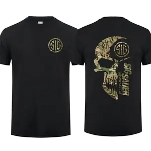 Summer Men's Camo Sig Sauer Never Settle T-shirt Unisex Short Sleeve 100% Cotton Camo Shirt for Sig Sauer Lover Gift - Menswear, Top