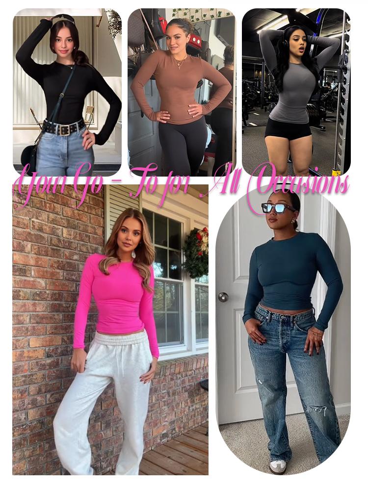 AUTOMET Women's 3-Piece Long Sleeve Shirts Basic Crop Tops Going Out Fall Fashion Underscrubs Layer Slim Fit Y2K Tops Soft Fabric Crew Neck Casual Streetwear Haze Blue White Black AUTOMET Women's 3-Piece Long Sleeve Shirts Basic Crop Tops Going Out Fall Fashion Underscrubs Layer Slim Fit Y2K Tops Soft Fabric Crew Neck Casual Streetwear Haze Blue White Black