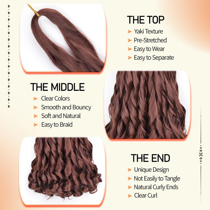 Synthetic French Curl Braiding Hair for Black Women 22Inch 8Packs Curly Braiding Hair for Box Braids 75g/Pack Bouncy French Curly Braiding Hair Extensions (22Inch,8 Packs,33#) Synthetic French Curl Braiding Hair for Black Women 22Inch 8Packs Curly Braiding Hair for Box Braids 75g/Pack Bouncy French Curly Braiding Hair Extensions (22Inch,8 Packs,33#)