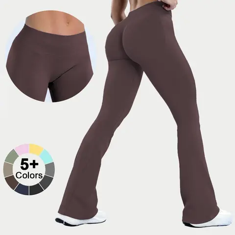 DEEFY IMPACT Flares High Waisted Flare Leggings Women Yoga Pants Workout Gym Tummy Control Butt Lifting Activewear