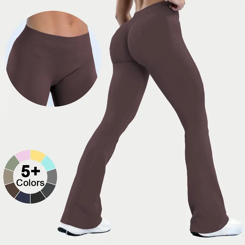DEEFY IMPACT Flares High Waisted Flare Leggings Women Yoga Pants Workout Gym Tummy Control Butt Lifting Activewear