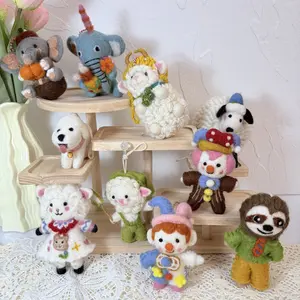 DIY-Nepal Handmade Wool Felt Animal Keychain Cute Bag Charm Pendant