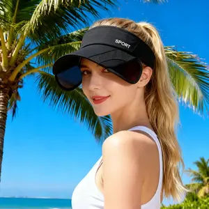 Unisex Summer Sun Visor Cap Adjustable Brim UPF 50+ Protection for Outdoor Golf Running Tennis Lightweight Breathable Quick Dry Sports Hat