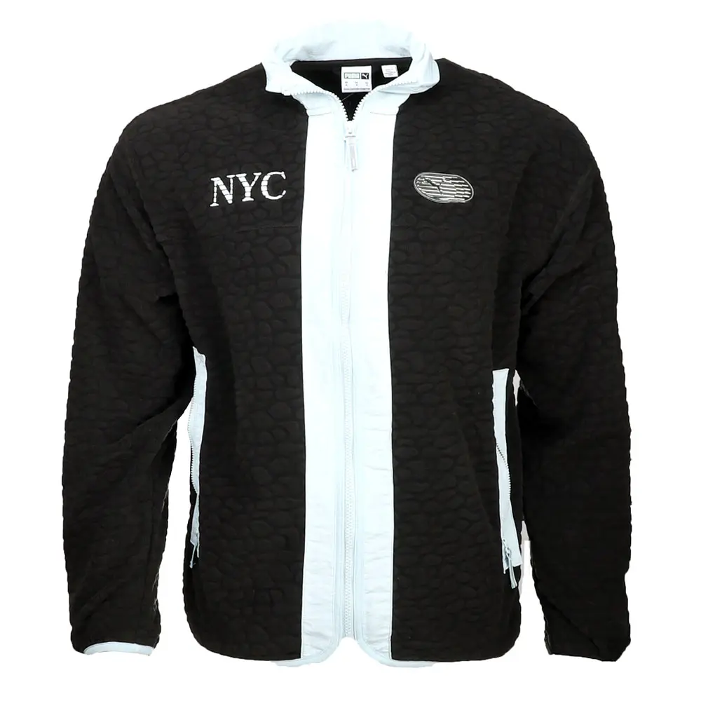 PUMA Mens Nyc Long Run Polar Fleece Jacket Athletic Outerwear Casual - Black