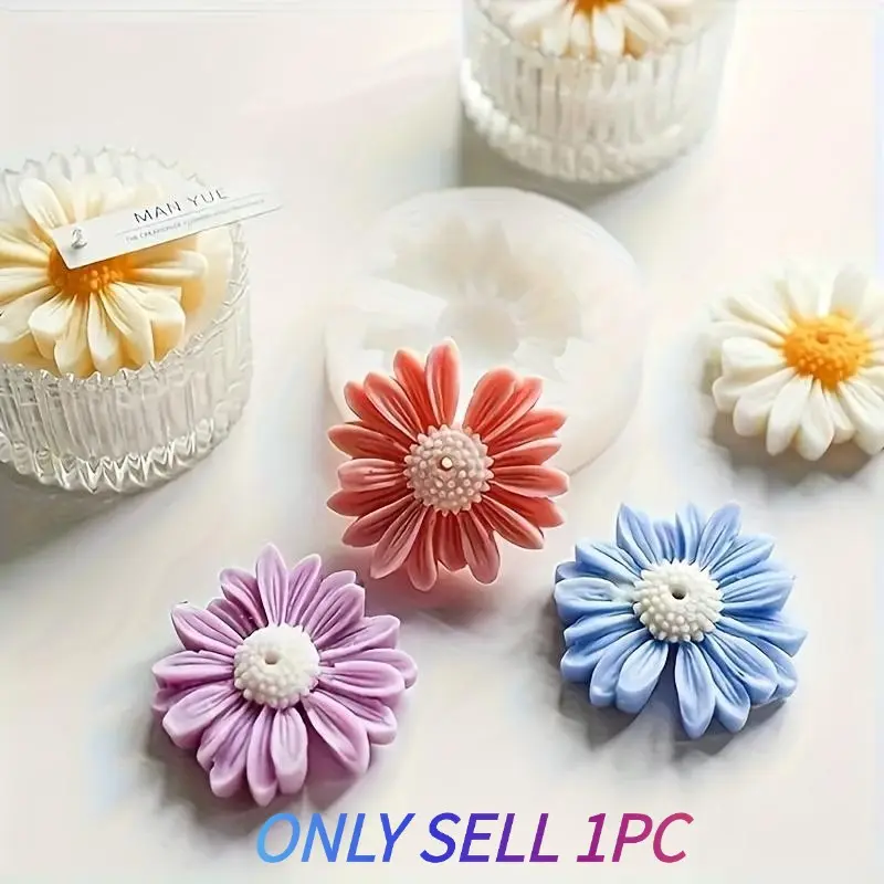 DIY Daisy Silicone Mold Molding - Suitable for making candles, aromatherapy soaps, handmade crafts, gift box decorations, Soap Making Supplies