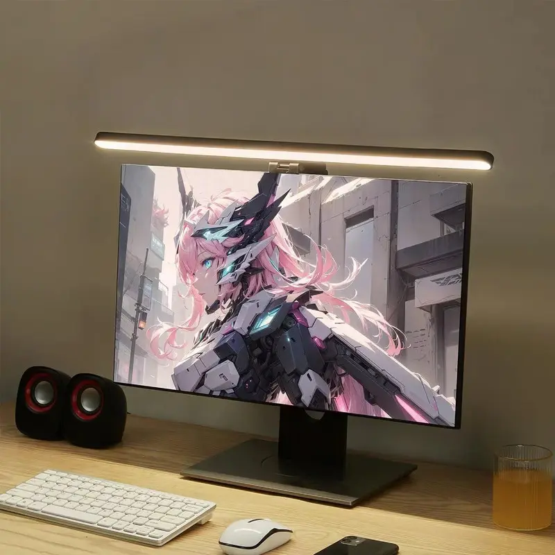 summerwins RGB Monitor Light Bar - Gamer Stuff, Teen Boy Gift, Desk/Gaming Setup/Boys Room Accessories, 16M Color Gaming Backlight, 3 Color Modes, Stepless Dimming, USB LED Eye Care Lamp with Memory Function for Home Office