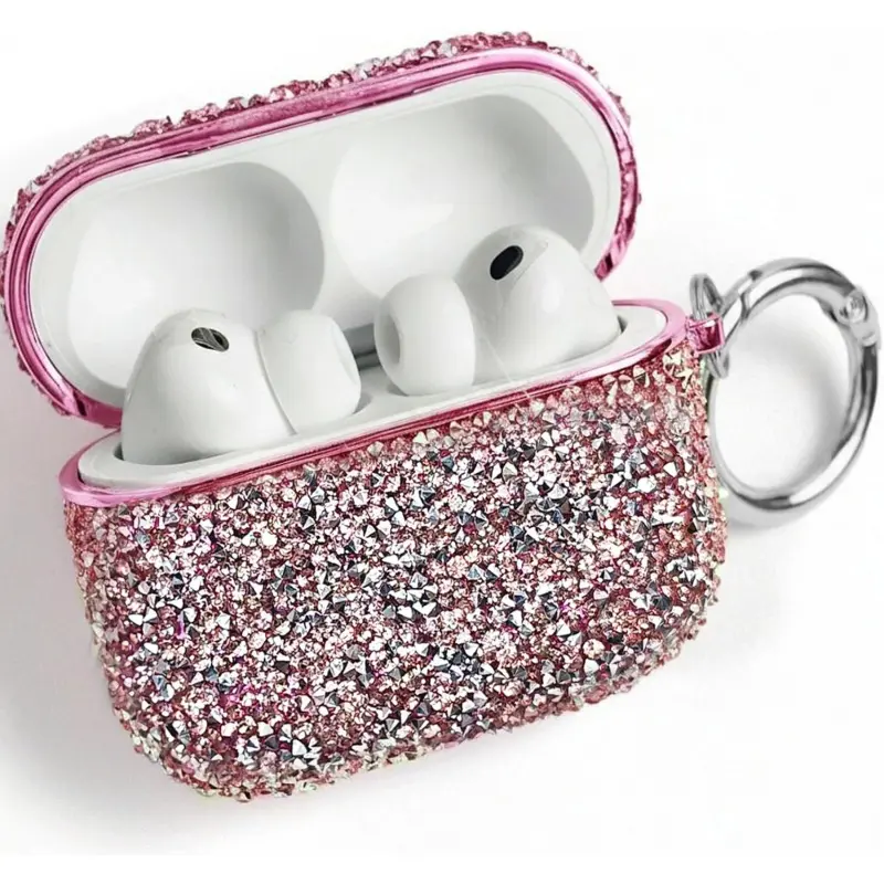 for Cute Glitter AirPods1 2 3 4 pro pro2 pro 3 Case for Women |   Bling Hard Airpod iPods 4 Cases |   with Keychain |   Sparkly Rhinestone Air Pods 4 Generation Case for Women Girl