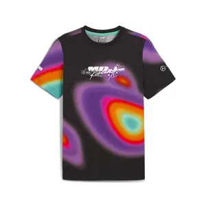 PUMA Mens X Mapf1 Mad Dog Jones Gradient Graphic Crew Neck Short Sleeve Casual Tops Casual - White