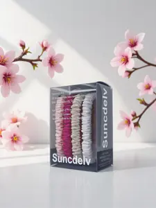 [22 Momme] 4PCS 100% Pure Mulberry Silk Hair Scrunchies, Ponytail Hairstyle, Durability & Longevity, Simple Design,A Good Choice For Hair Tie Gifts.