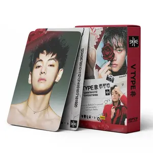 55 Pcs K-pop Idol Solo Themed LOMO Cards, Ins Style Printed Cards, High-definition Photo Peripheral Collection Cards