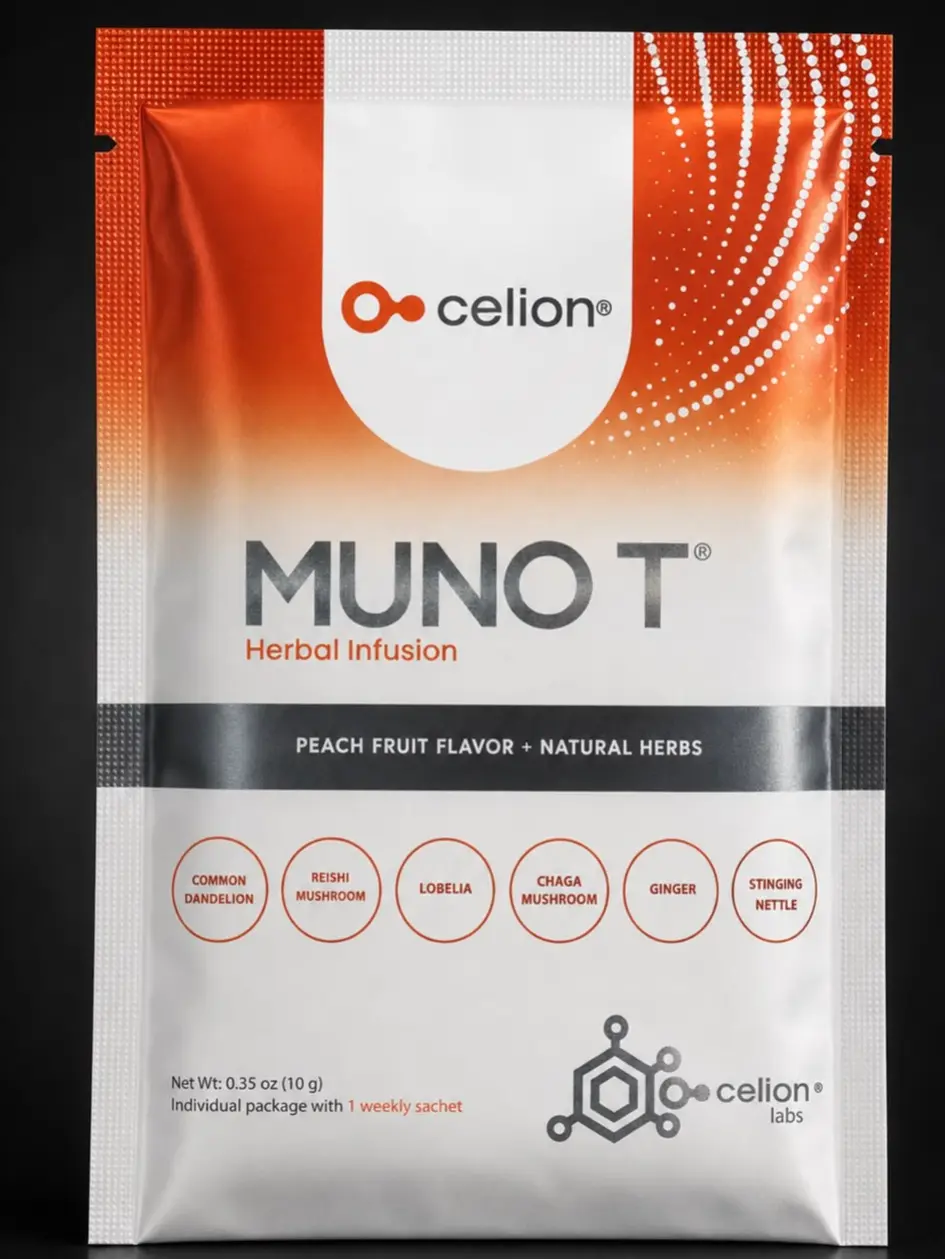Muno T Peach Herbal Infusion with Natural Herbs- 4 individual Sachets