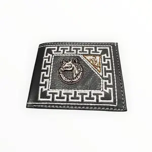 Men’s Black Western Style Cowboy Wallet Billetera Vaquero de Hombre Cartera Vaquera