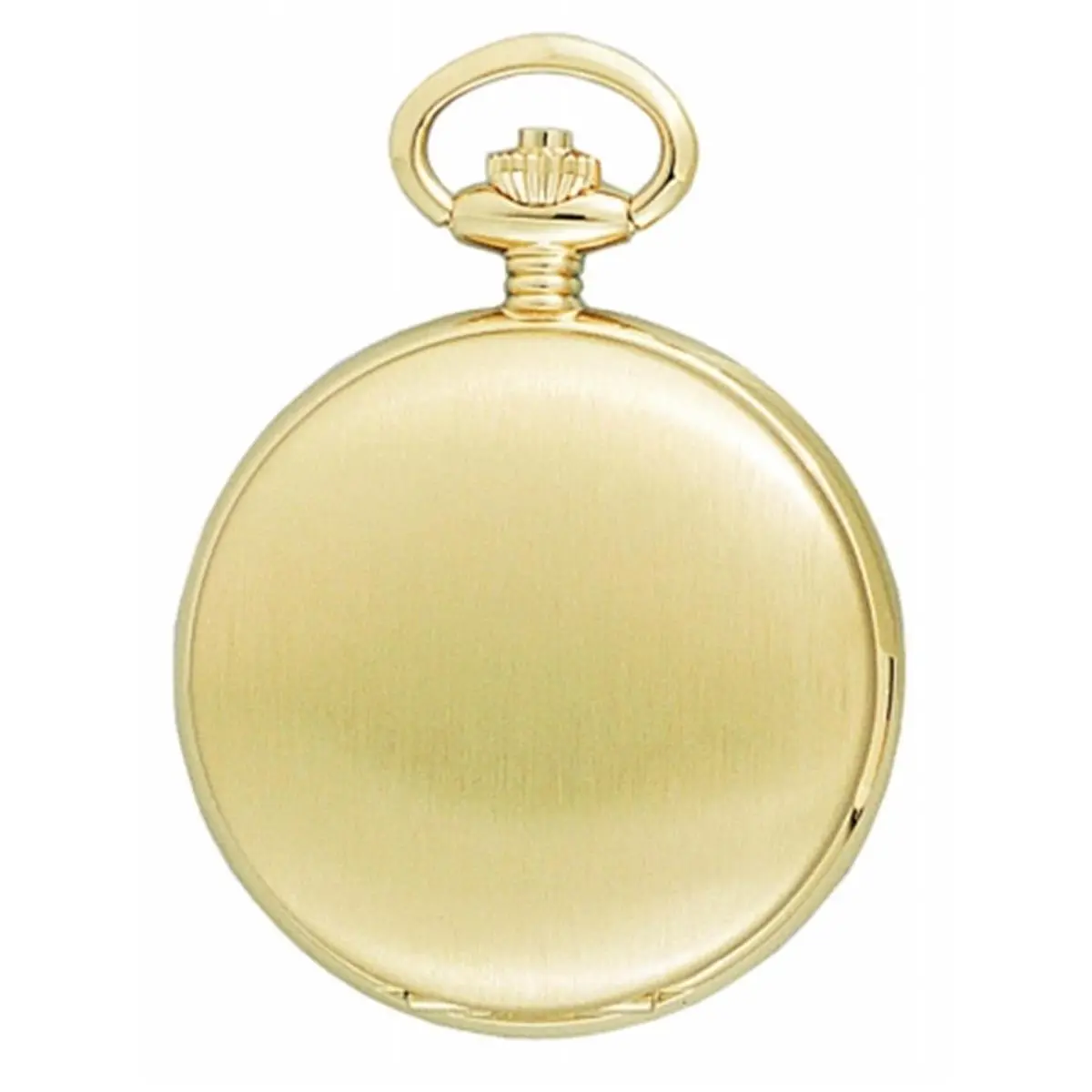 212 MAIN Modern Classic 41mm Charles-Hubert-Paris Brass Gold-Plated Satin-Finish Quartz Hunter Case Women's Pocket Watch, Gift Boxed
