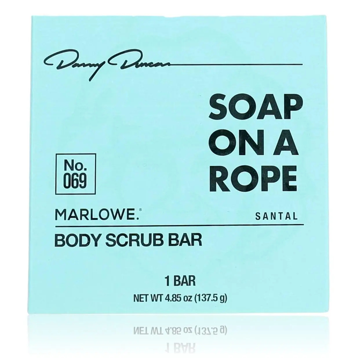 Danny Duncan No. 069 Soap On A Rope - 4.85oz Men's Body Scrub Bar Cleanser with Santal Scent, Aroma & Fragrance, Spice