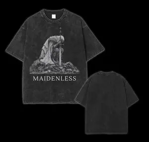 Elden Ring Maidenless Oversized Unisex Acid  Lightweight Cotton T-Shirt,Medieval Knight Kneeling with Sword Shirt, Gift For Game Fan, Streetwear