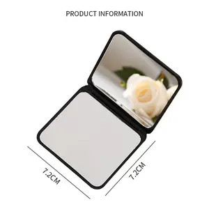 Makeup Mirror Mini Square Makeup Vanity Mirror Portable Hand Mirrors Double-sided Compact Mirror Pocket Cosmetic Mirror