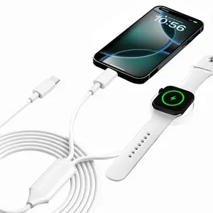 2 in 1 USB Multifunctional Charging Cable for Apple Watch Charger Magnetic Charging Design Cable for iWatch Series Ultra/SE/9/8/7/6/5/4/3/2/1, 20W Type C to Type C Phone Charger Cable for iPhone 16 15 Pro Max/Pro/Plus