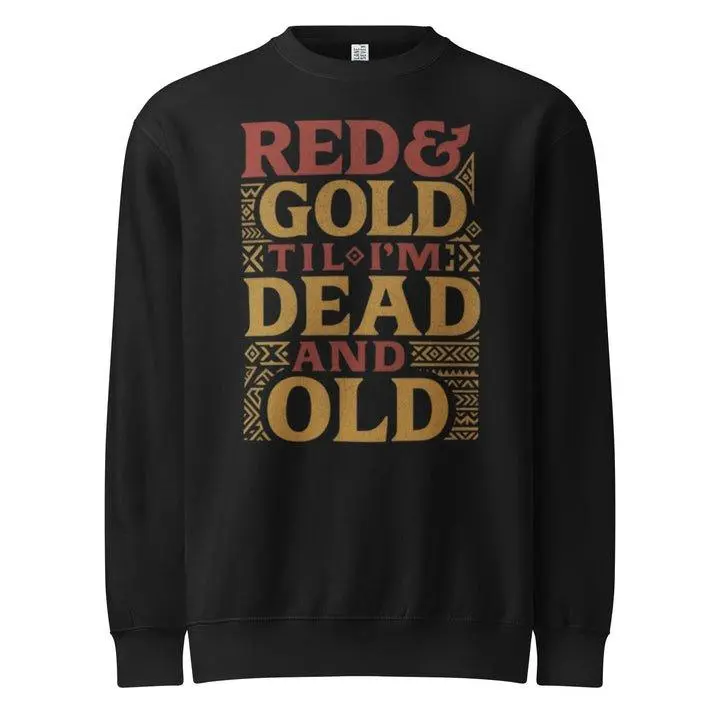 RED and GOLD premium crew neck sweatshirt
